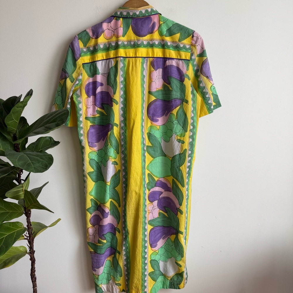 Vintage Livio de Simone Colorful Dress with Floral Pattern Made in Capri Italy - Picture 5 of 11